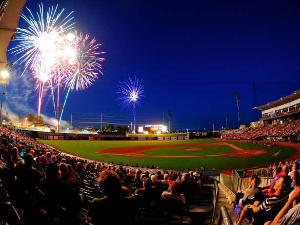 Fireworks in Arvest field