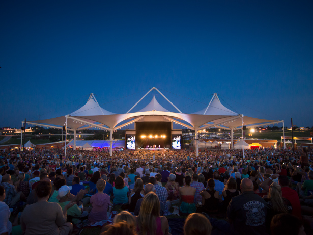 Walmart Amp concert, crowd watching the stage